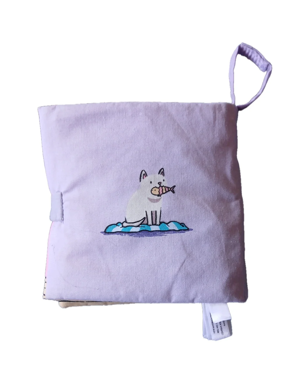 Jellycat Lavender 'Mommy Loves Me' Cat Soft Fabric Book